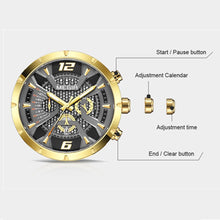 MEGIR Stainless Steel Bracelet Watch for Men Luxury Business Casual Quartz Wristwatch Date Clock Chronograph Big Dial Reloj Hombre 2221