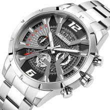 MEGIR Stainless Steel Bracelet Watch for Men Luxury Business Casual Quartz Wristwatch Date Clock Chronograph Big Dial Reloj Hombre 2221