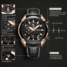MEGIR Luxury Brand Military Sport Watches for Men Leather Strap Quartz Wristwatch Waterproof Date Chronograph Reloj Hombre 2065