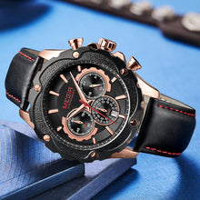 MEGIR Luxury Sport Watches for Men Waterproof Quartz Wrist Watch Chronograph Leather Military Wristwatch Clock Reloj Hombre 2070