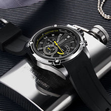 MEGIR Chronograph Luxury Brand Men Sports Watches Silicone Strap Quartz Casual Wristwatch Waterproof Calendar Reloj Hombre 2086