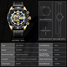 MEGIR Fashion Men's Watch Multifunctional Casual Sport Wristwatch Waterproof Luminous Male Quartz Chronograph Reloj Hombre 2096