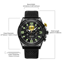 MEGIR Chronograph Luxury Military Sport Watches for Men Waterproof Calendar Silicone Man Quartz Wristwatch Reloj Hombre 2116