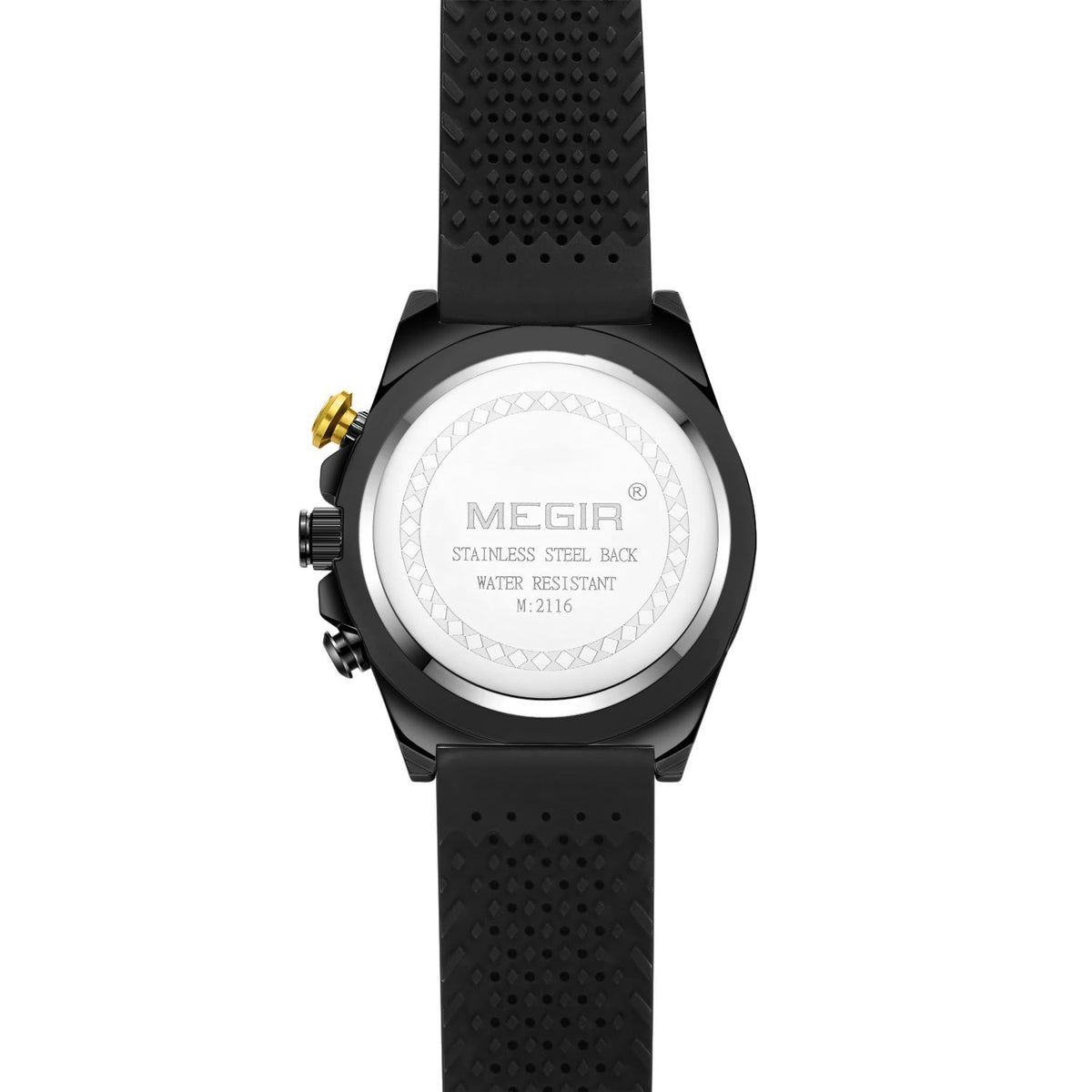 MEGIR Chronograph Luxury Military Sport Watches for Men Waterproof Calendar Silicone Man Quartz Wristwatch Reloj Hombre 2116