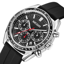 MEGIR Analog Quartz Wrist Watch Chronograph Luminous Business Sport Watches with Silicone Strap Calendar Man Clock Reloj Hombre 8105