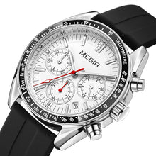 MEGIR Analog Quartz Wrist Watch Chronograph Luminous Business Sport Watches with Silicone Strap Calendar Man Clock Reloj Hombre 8105