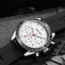 MEGIR Analog Quartz Wrist Watch Chronograph Luminous Business Sport Watches with Silicone Strap Calendar Man Clock Reloj Hombre 8105