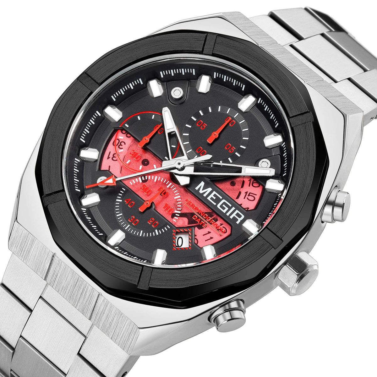 MEGIR New Watch for Men Top Brand Luxury Casual Quartz Wristwatch with Chronograph Waterproof Luminous Auto Date Reloj Hombre 2225