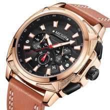 MEGIR Relogio Masculino Watches Men Fashion Leather Band Sports Military Watches Luxury Quartz Business Wristwatch Reloj Hombre 2128