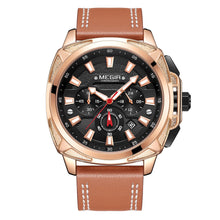 MEGIR Relogio Masculino Watches Men Fashion Leather Band Sports Military Watches Luxury Quartz Business Wristwatch Reloj Hombre 2128