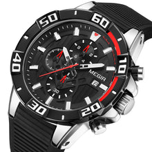 MEGIR Men Wristwatch Top Brand Luxury Silicone Strap Sport Watches Waterproof Luminous Quartz Clock Chronograph Reloj Hombre 2121
