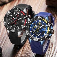 MEGIR Men Wristwatch Top Brand Luxury Silicone Strap Sport Watches Waterproof Luminous Quartz Clock Chronograph Reloj Hombre 2121