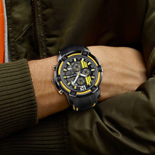 MEGIR Chronograph Mens Sport Watches with Silicone Band Big Dial Military Quartz Watch Men Clock Relogio Masculino Reloj Hombre 2097