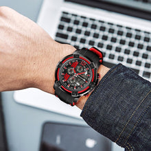 MEGIR Chronograph Mens Sport Watches with Silicone Band Big Dial Military Quartz Watch Men Clock Relogio Masculino Reloj Hombre 2097