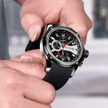 MEGIR Chronograph Luxury Brand Men Sports Watches Silicone Strap Quartz Casual Wristwatch Waterproof Calendar Reloj Hombre 2086