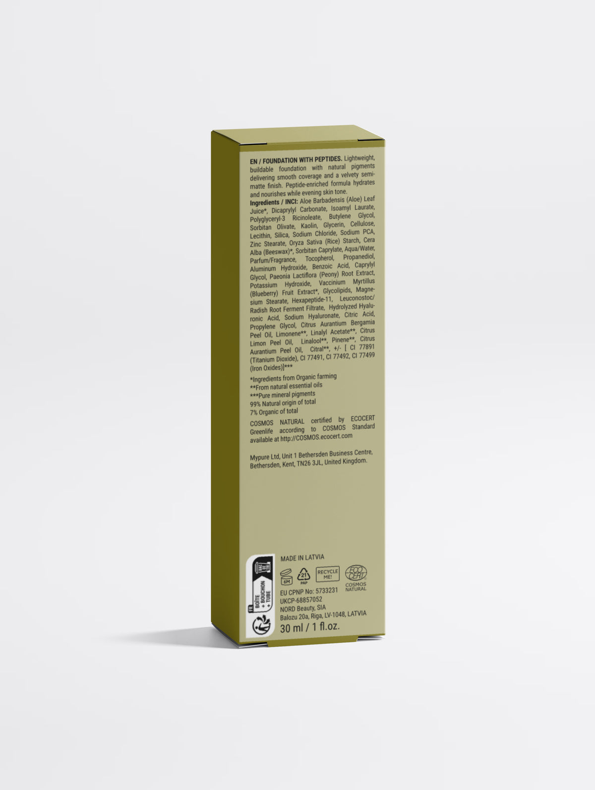 Foundation with Peptides, 10 Light Warm