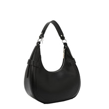 BOLSO DE HOMBRO CON RECORTE GEOMÉTRICO (NEGRO)