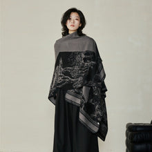 Jiangnan Watertown Knitted Shawl High-end Ethnic Style Cloak Western Sichuan Yunnan Travel Wear Imitation Cashmere Cape Women