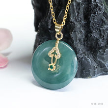 Guan Yu Natural Grade a Jade Peace Pendant Blue Water Jade Necklace Jewelry Wholesale Live Streaming S4111702