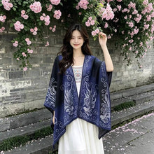 Jiangnan Watertown Knitted Shawl High-end Ethnic Style Cloak Western Sichuan Yunnan Travel Wear Imitation Cashmere Cape Women