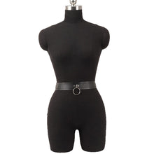 Amazon Europe and the United States hot new leather waist chain sexy round buckle all-match belt fashion clothing stage accessories women