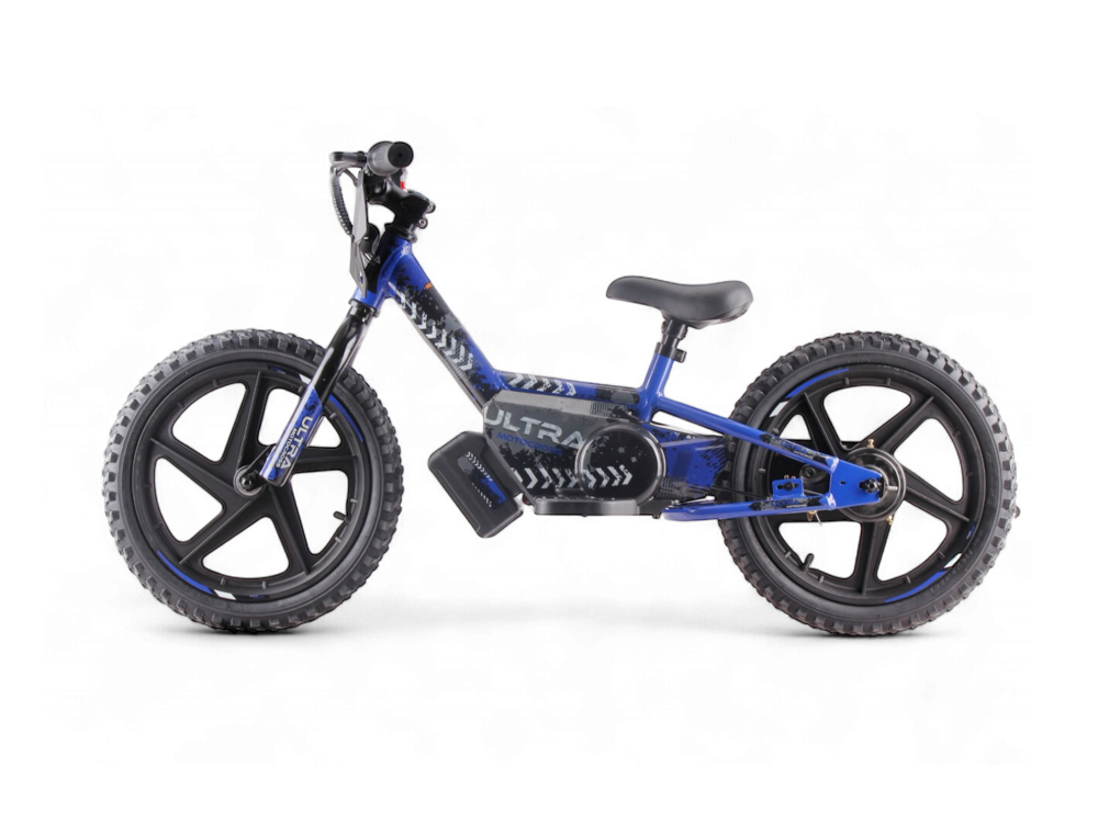 Bicicleta De Equilibrio Eléctrica De 24 Voltios Con Ruedas De 16 Pulgadas, Motor Eléctrico - Azul