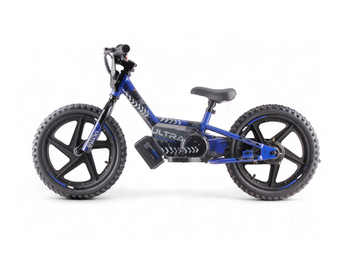 Bicicleta De Equilibrio Eléctrica De 24 Voltios Con Ruedas De 16 Pulgadas, Motor Eléctrico - Azul