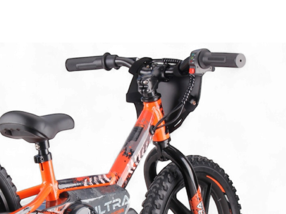 Bicicleta De Equilibrio Eléctrica De 24 Voltios Con Ruedas De 16 Pulgadas, Motor Eléctrico - Naranja.