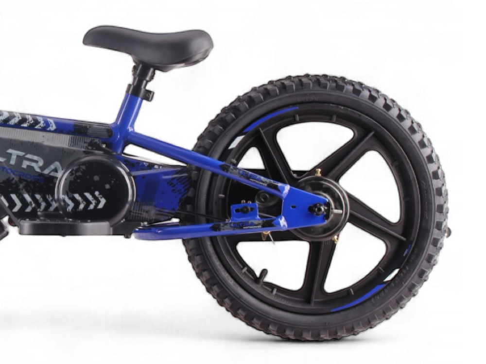 Bicicleta De Equilibrio Eléctrica De 24 Voltios Con Ruedas De 16 Pulgadas, Motor Eléctrico - Azul