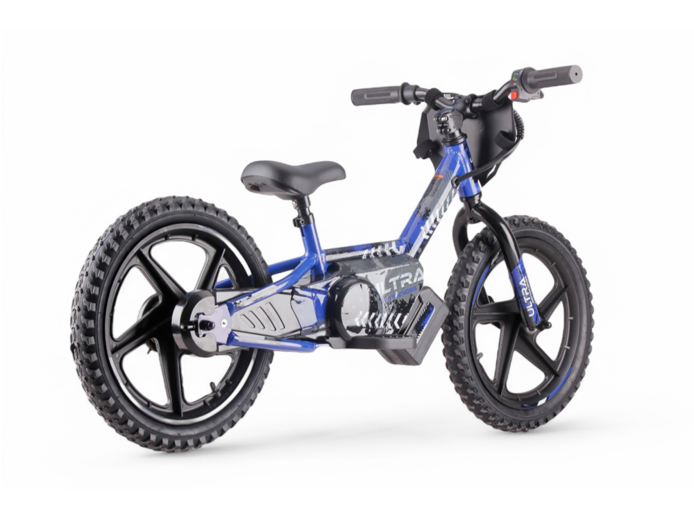 Bicicleta De Equilibrio Eléctrica De 24 Voltios Con Ruedas De 16 Pulgadas, Motor Eléctrico - Azul