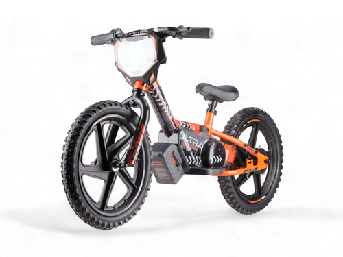 Bicicleta De Equilibrio Eléctrica De 24 Voltios Con Ruedas De 16 Pulgadas, Motor Eléctrico - Naranja.