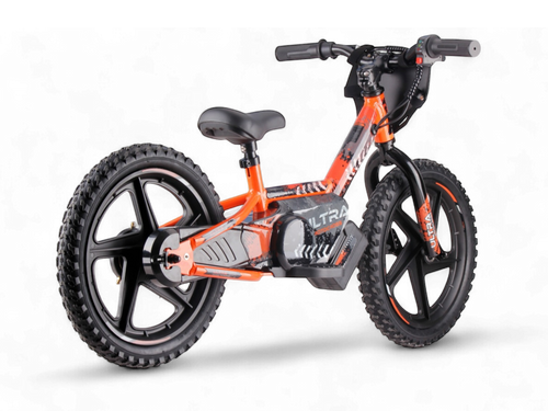 Bicicleta De Equilibrio Eléctrica De 24 Voltios Con Ruedas De 16 Pulgadas, Motor Eléctrico - Naranja.
