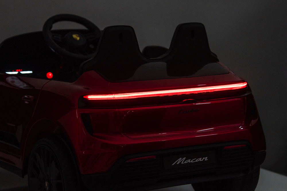 Porsche Macan Turbo, Coche Eléctrico Para Niños Con Batería De Litio, Módulo De Música, Neumáticos De Goma Y Mucho Más.