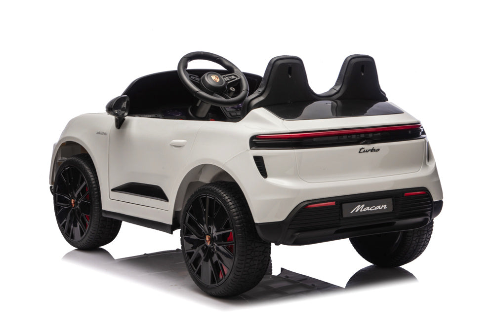 Porsche Macan Turbo, Coche Eléctrico Para Niños Con Batería De Litio, Módulo De Música, Neumáticos De Goma Y Mucho Más.