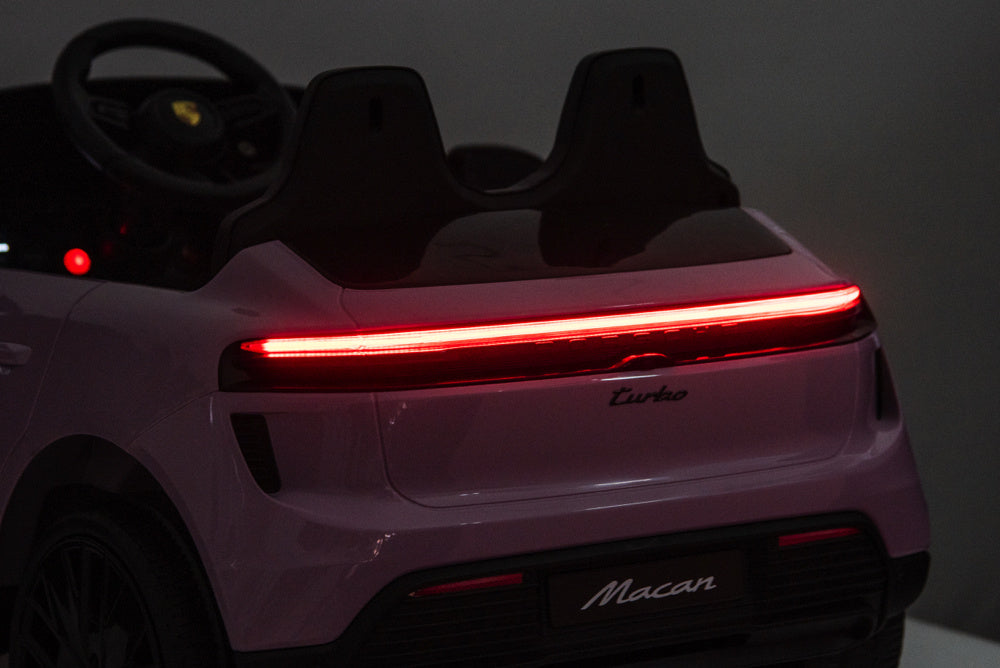 Porsche Macan Turbo, Coche Eléctrico Para Niños Con Batería De Litio, Módulo De Música, Neumáticos De Goma Y Mucho Más.