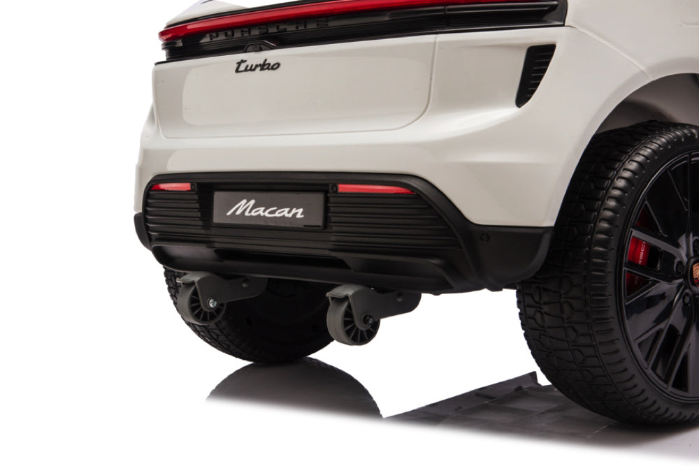 Porsche Macan Turbo, Coche Eléctrico Para Niños Con Batería De Litio, Módulo De Música, Neumáticos De Goma Y Mucho Más.