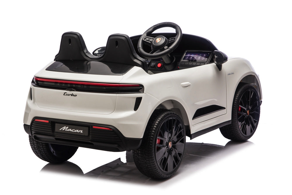 Porsche Macan Turbo, Coche Eléctrico Para Niños Con Batería De Litio, Módulo De Música, Neumáticos De Goma Y Mucho Más.
