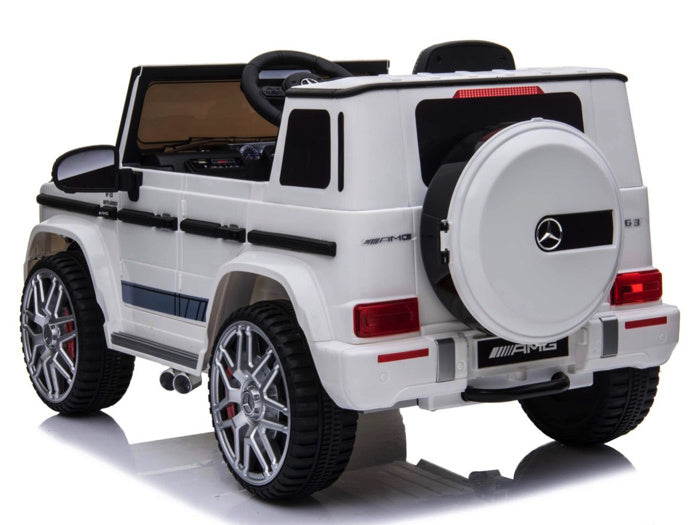 Mercedes G63 Amg, Voiture Électrique 12V Pour Enfants Avec Batterie Lithium, Pneus En Caoutchouc, Siège En Cuir Et Plus Encore