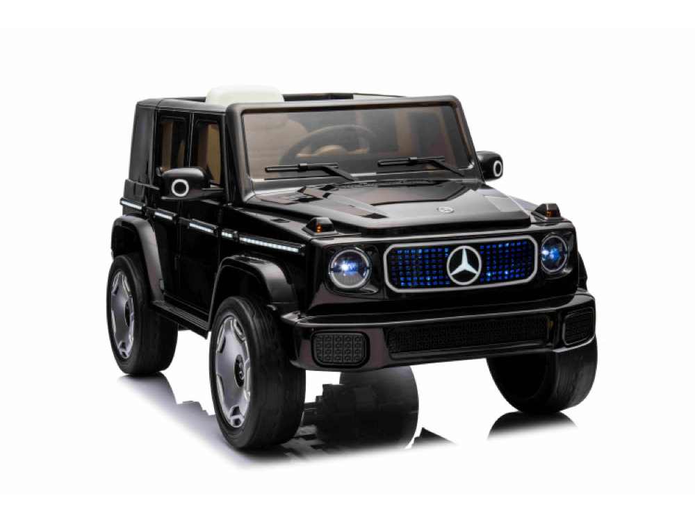 Mercedes Benz Eqg, Coche Infantil Eléctrico De 12 Voltios Con Neumáticos De Goma, Asiento De Cuero Y Más!