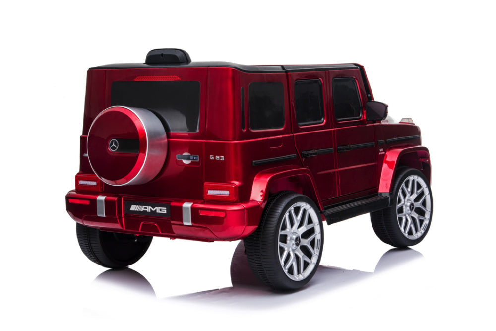 Mercedes G63, Coche Infantil Con Batería De Litio De 12 Voltios, Neumáticos De Goma, Asiento De Cuero, ¡Y Mucho Más!