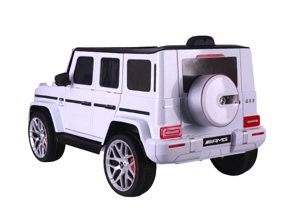 Mercedes G63, Coche Infantil Con Batería De Litio De 12 Voltios, Neumáticos De Goma, Asiento De Cuero, ¡Y Mucho Más!