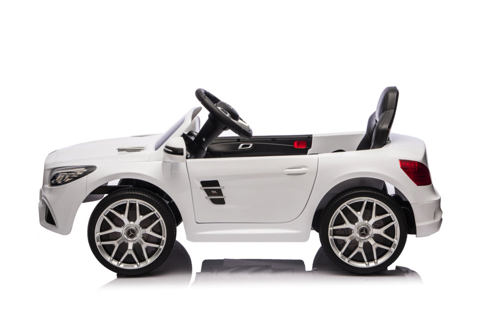 Mercedes Sl500, Coche Eléctrico Infantil De 12 Voltios Con Una Batería De Litio, Neumáticos De Goma, Asiento De Polipiel Y Mucho Más.