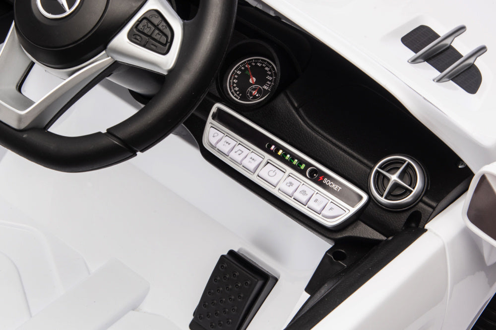 Mercedes Sl500, Coche Eléctrico Infantil De 12 Voltios Con Una Batería De Litio, Neumáticos De Goma, Asiento De Polipiel Y Mucho Más.