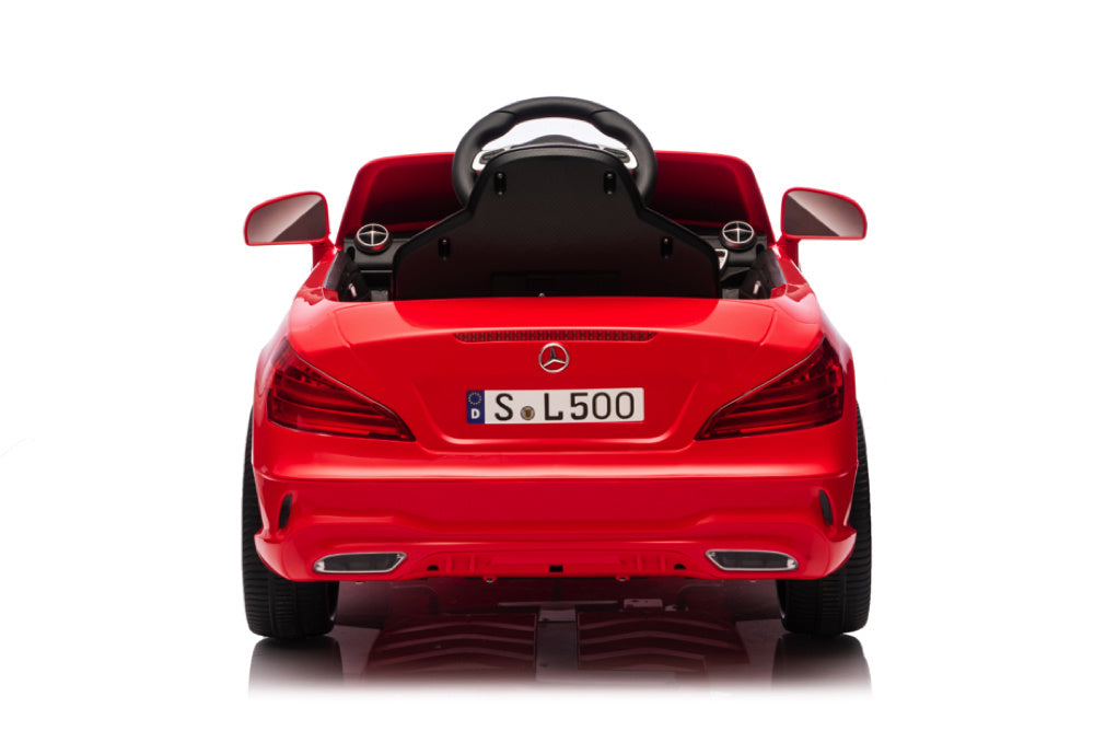 Mercedes Sl500, Coche Eléctrico Infantil De 12 Voltios Con Una Batería De Litio, Neumáticos De Goma, Asiento De Polipiel Y Mucho Más.