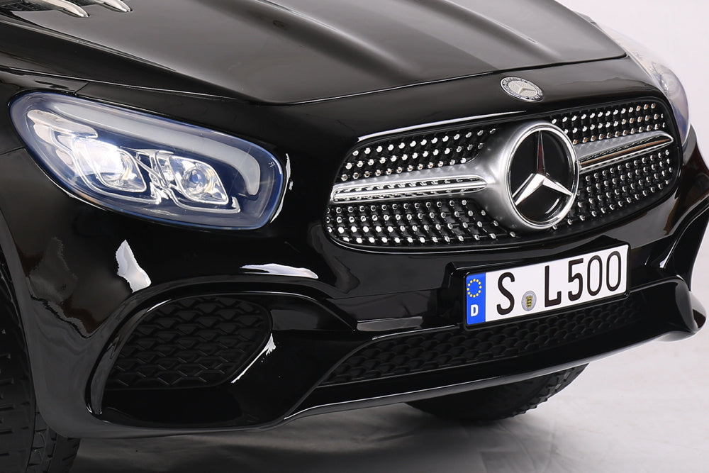 Mercedes Sl500, Coche Eléctrico Infantil De 12 Voltios Con Una Batería De Litio, Neumáticos De Goma, Asiento De Polipiel Y Mucho Más.