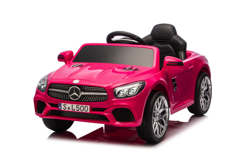 Mercedes Sl500, Coche Eléctrico Infantil De 12 Voltios Con Una Batería De Litio, Neumáticos De Goma, Asiento De Polipiel Y Mucho Más.