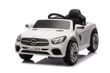 Mercedes Sl500, Coche Eléctrico Infantil De 12 Voltios Con Una Batería De Litio, Neumáticos De Goma, Asiento De Polipiel Y Mucho Más.