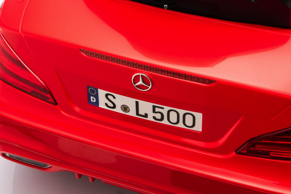 Mercedes Sl500, Coche Eléctrico Infantil De 12 Voltios Con Una Batería De Litio, Neumáticos De Goma, Asiento De Polipiel Y Mucho Más.
