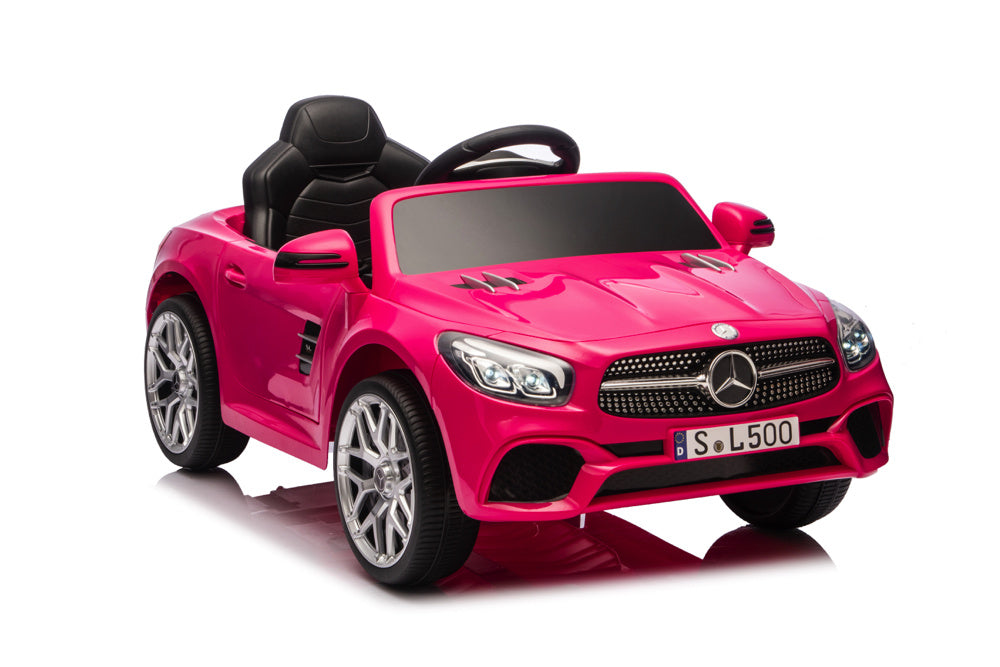Mercedes Sl500, Coche Eléctrico Infantil De 12 Voltios Con Una Batería De Litio, Neumáticos De Goma, Asiento De Polipiel Y Mucho Más.