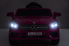 Mercedes Sl500, Coche Eléctrico Infantil De 12 Voltios Con Una Batería De Litio, Neumáticos De Goma, Asiento De Polipiel Y Mucho Más.